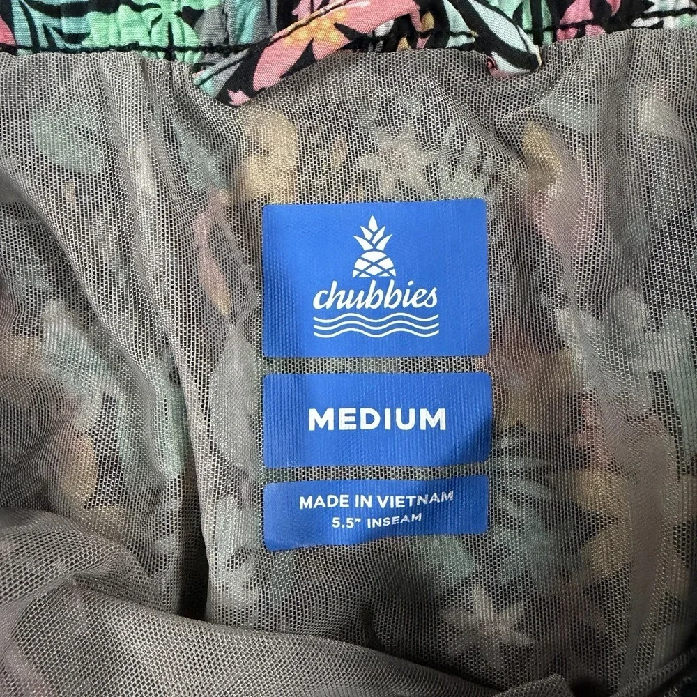 Chubbies Swim Trunks Mens Medium Floral Tucan‎ Bird Tropical Lined 5.5